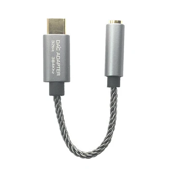 

HiFi Digital Decoding Amp type-C to 3.5mm Adapter Cable Dac Headphone Audio Aux Cable For Xiaomi Mi 10 9 ipad