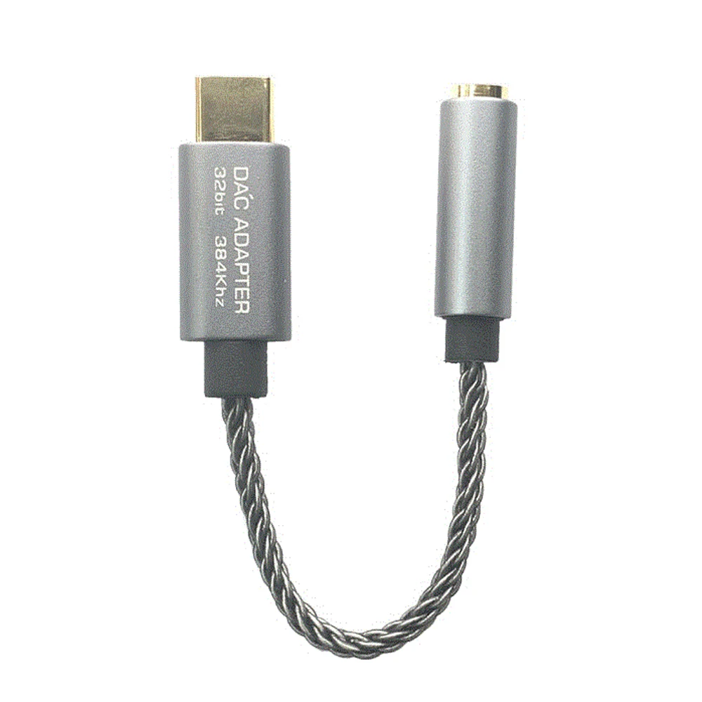 HiFi Digital Decoding Amp type C to 3 5mm Adapter Cable Dac Headphone Audio Aux Cable For Xiaomi Mi 10 9 ipad