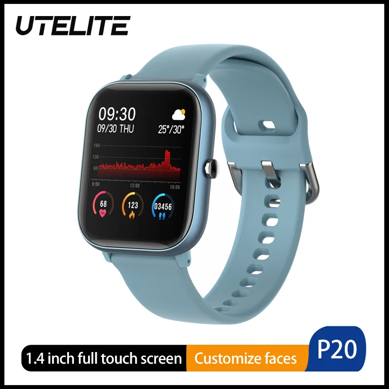 Смарт часы UTELITE P8 Lite с сенсорным экраном 1 4 дюйма и Пульсометром|Смарт-часы| |