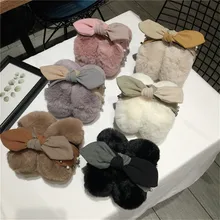 Женские зимние наушники, повязка на голову из искусственного меха с бантом, теплые плюшевые вечерние наушники для ушей, теплые наушники для ушей, теплые наушники для ушей, orejeras de invierno