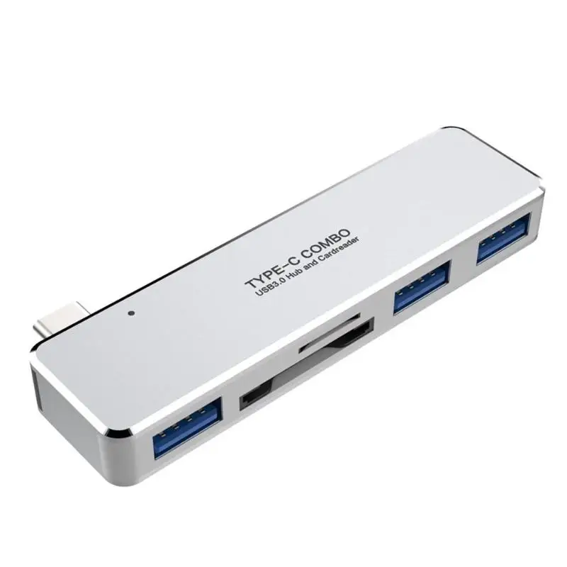 Высокоскоростной мульти 3 USB 3,0 USB C адаптер с TF слот для карты Momory для ПК ноутбука для большинства компьютеров Apple с интерфейсами type-C