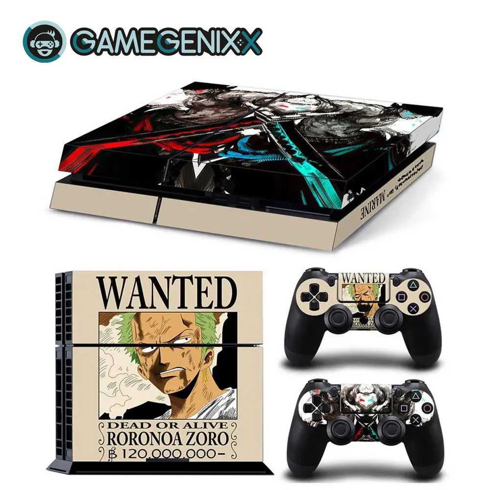 One Piece GAMEGENIXX Кожа Наклейка виниловая обложка для PS4 консоли и 2 контроллеров-одна штука - Цвет: One Piece