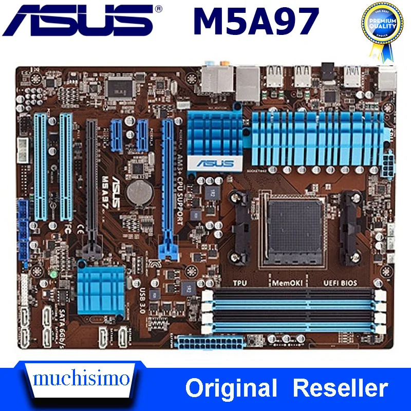 Материнская плата ASUS M5A97 Socket AM3+ DDR3 32 Гб AMD 970 AMD FX оригинальная настольная материнская плата M5A97 PCI-E 2,0 SATA III б/у материнская плата