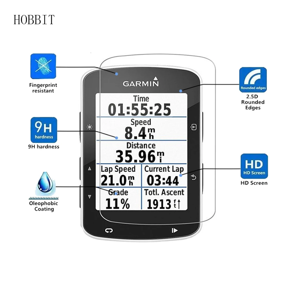 2 шт. в упаковке для Garmin Edge 520 0,3 мм 2.5D 9H закаленное стекло для защиты экрана ультратонкая кристально чистая устойчивая к царапинам пленка для кожи