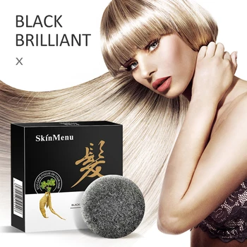 

Polygonum Multiflorum Oil Control Anti-dandruff Handmade Shampoo Soap Black Sesame Soothing Scalp Cleansing Soap TSLM1