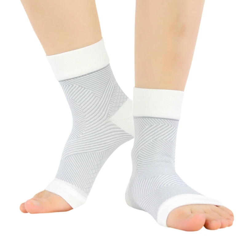 1 пара поддержка лодыжки фитнес компрессионный протектор лодыжки анти-пот Баскетбол Футбол Теннис поддержка ног Обертывание лодыжки бандаж - Цвет: W