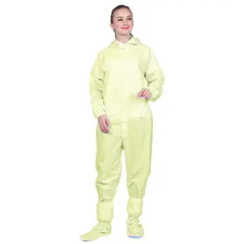 

Unisex Dust Proof Anti-static Hooded Laboratory Hospital Protection Coverall Anti flu