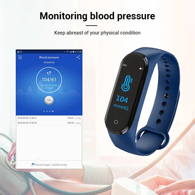 Heart Rate CaracterÃsticas Smart Band M4 Heart Rate Smart Bracelet