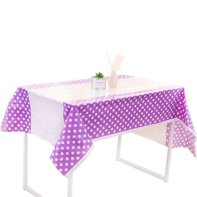 Polka Dot Plastic Disposable Tablecloth Waterproof Party Wedding Birthday Table Cloth 180x108cm manteles de mesa rectangular