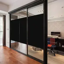 Матовая черная непрозрачная стеклянная наклейка статическая пленка без клея затемненная матовая темная пленка защита конфиденциальности Легкая установка Тонировочная пленка