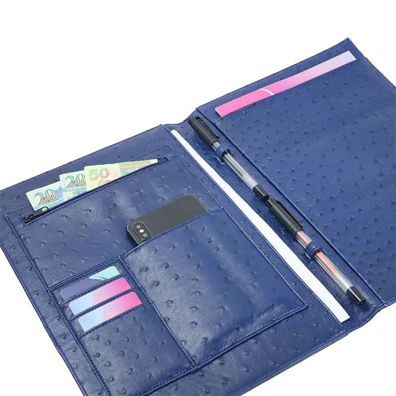 Модный деловой портфель с вышивкой страуса, папка для документов, новая вместительная сумка для ноутбука, высокое качество, Сумка для документов