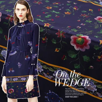 

108cm wide digital printed silk fabric meter 19mm silk stretch satin fabric satin soft shirt dress fabric wholesale silk cloth