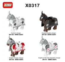 X0317 klocki War Horse ładowarka krzyżacka templariusze figurki zabawki dla dzieci dla dzieci prezenty tanie i dobre opinie 7-12y 12 + y 18 + CN (pochodzenie) inne Unisex Mały klocek do budowania (kompatybilny z Lego) Certyfikat BSTDG1705784800001RC-4