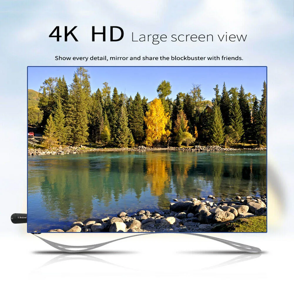 

Wireless Display Adapter 4K HD Wifi 2.4G Easy Sharing TV Dongle for iOS Android GV99