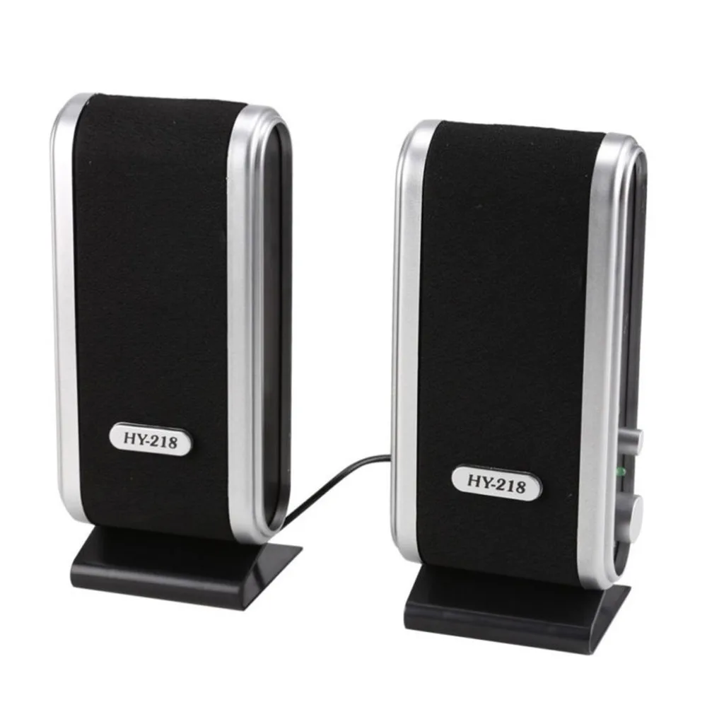 Компьютерная Колонка HY-218 Портативный USB Стерео Soundbox музыкальный динамик s для настольного компьютера легкий портативный динамик s подарок