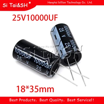 

5PCS 25V10000UF 18*35mm 10000UF 25V 18*35 Aluminum electrolytic capacitor