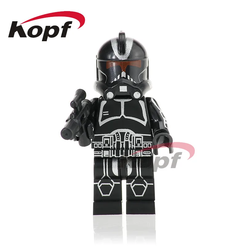 

Single Sale PG756 Plastic Space Black Soldiers Trooper Commander Kashyyyk Building Blocks For Children Christmas Gift Toys