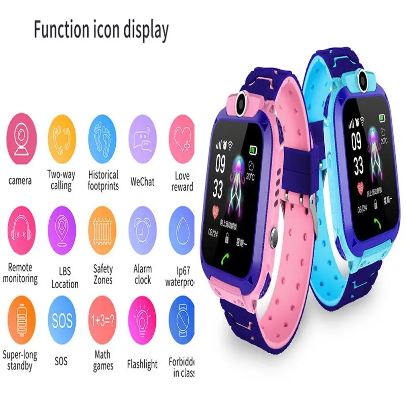 

Q12 Children's Smart Watch Portable Smart Bracelet Sim Card IP67 Waterproof Photos For IOS And Android Children's Gifts Hotsell