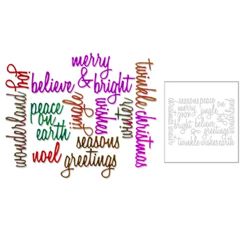 

2020 New Hot Alphabet Metal Cutting Dies Believe Stencils and Scrapbooking For 3D Foil Letter Word Die Cut Crafts Sets No Stamp
