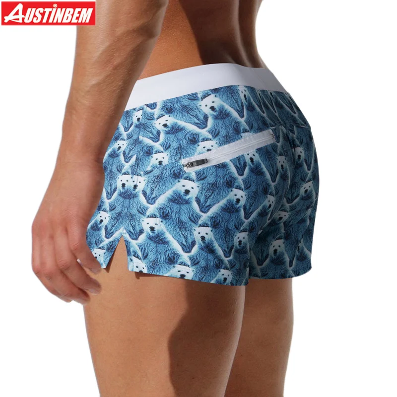 Новинка polar bear sunga masculina мужские плавки для купания мужские пляжные шорты maillot de bain мужские плавки купальный костюм 273