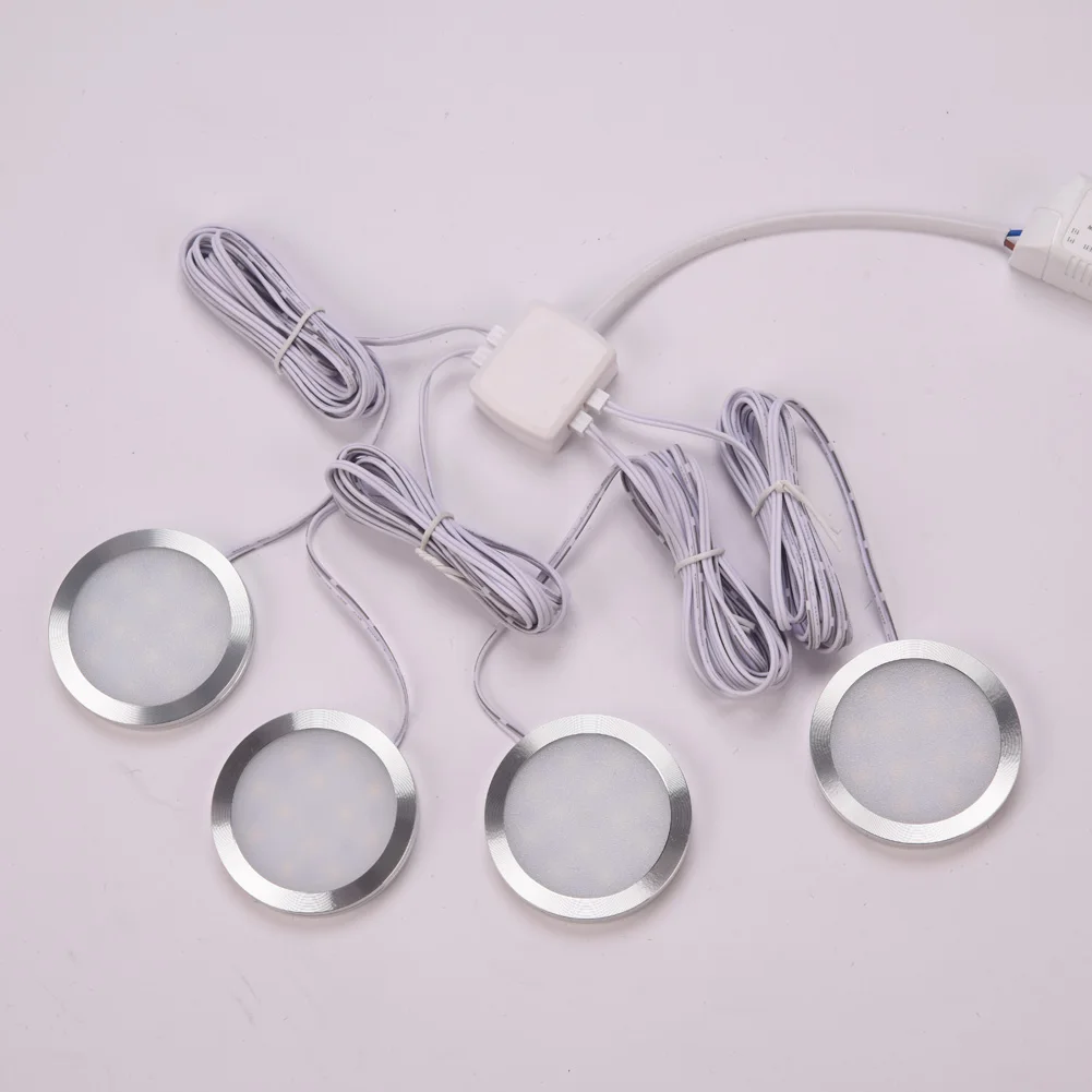 Кухонная лампа шкаф Led под шкаф теплый белый круглый шкаф