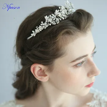 

Bridal Wedding Hair Jewelry Rhinestone Crown Handmade Hair Jewelry Women Tiara Crystal Headwear Bride Photography OrnamentsG4174