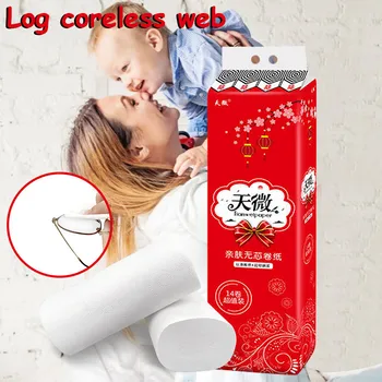 

Toilet Paper 14 Rolls 4 Ply Toilet Paper Bulk Roll Bath Tissue Household Bathroom Soft Paper Papel Higienico туалетная бумага G1
