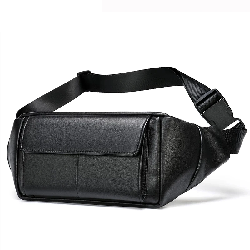 Luufan Men's Belt Bag For Phone Leather Waist Bag Men Black Pouch Bags Male  Fanny Pack Genuine Leather Bag For Men Waist Packs - AliExpress