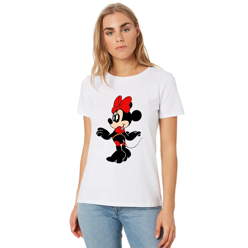 ディズニー漫画tシャツ女性かわいいミッキー ミニーマウス見各他tシャツ夏原宿カジュアル女の子tシャツドロップシップ T Shirts Aliexpress