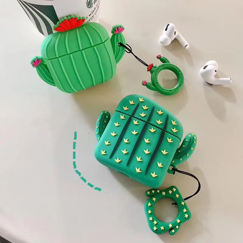 Для airpods Pro модный силиконовый чехол для гарнитуры для airpods Pro Чехол с цветком КАКТУСОМ беспроводной чехол для наушников funda для air pods Pro 3