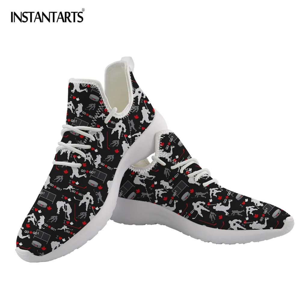 INSTANTARTS канадский Хоккей команда Обувь на плоской подошве без шнуровки Для женщин
