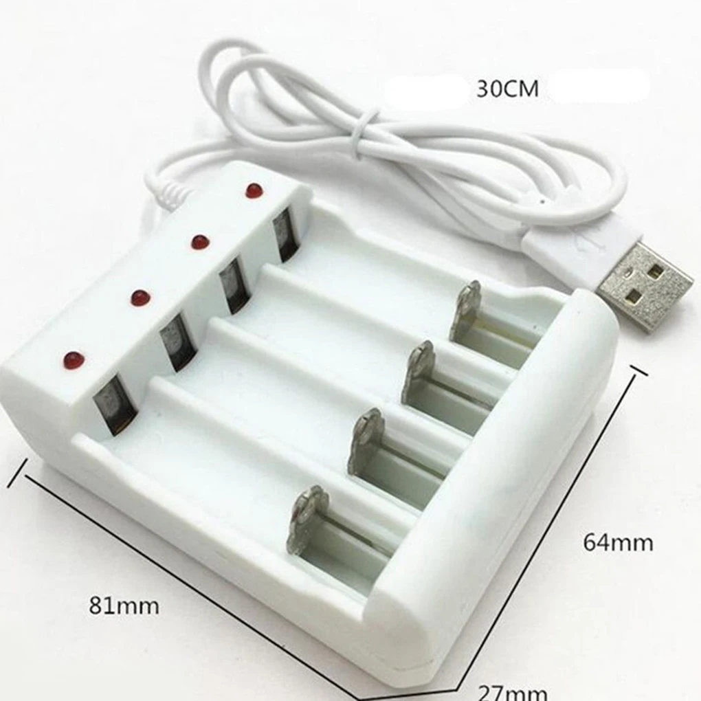 Белый Usb Aa Aaa зарядное устройство интеллектуальная 4/3 слотов перезаряжаемая быстрая умная Зарядная база