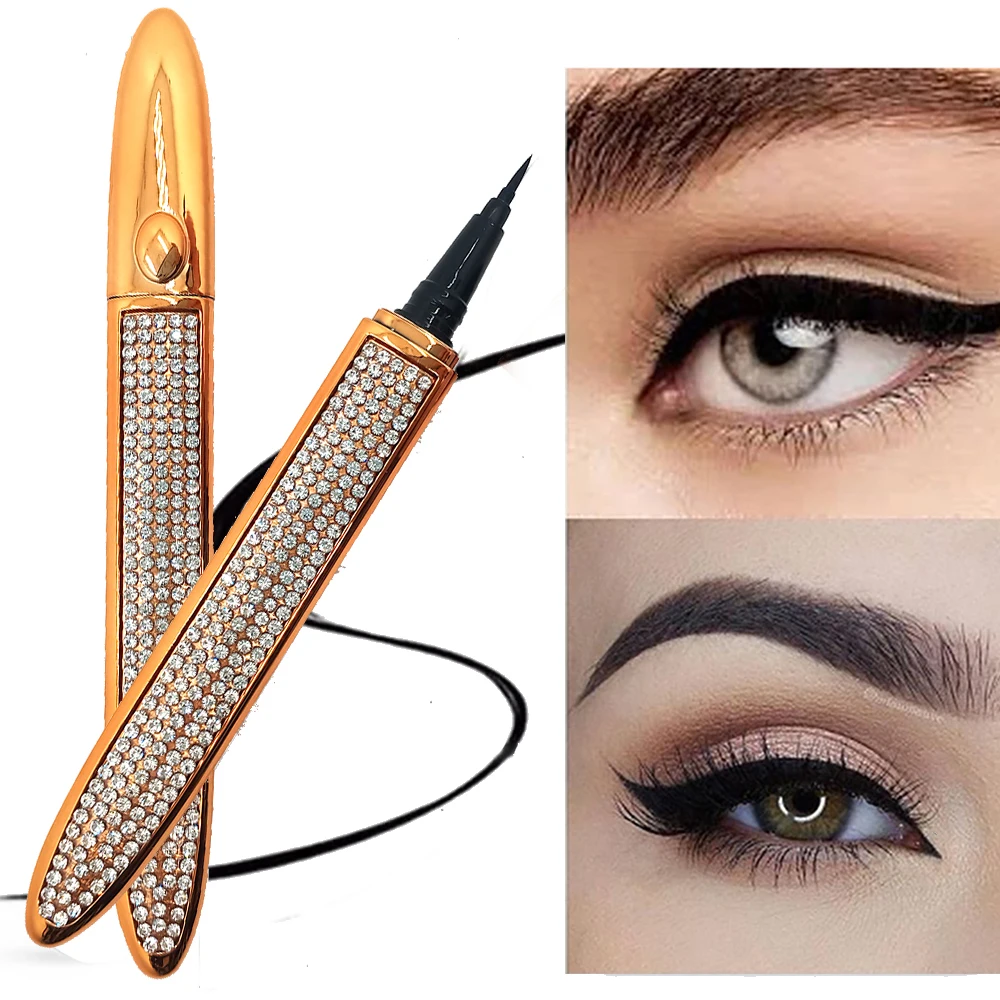 Eyelashes Magic Self Adhesive Liquid Eyeliner Glue Pen Clear Black Brown Eyeliner Long Lasting Waterproof Makeup Eyeliner