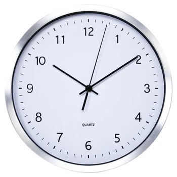 

Wall Clock Creative Metal Living Room 12 Inch Wall Clocks Brief Needle Pvc Mute Circular Wall Clock Home Decor Gifts W