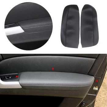 

2pcs Car Microfiber Leather Front Door Armrest Panel Cover Interior Sticker Trim For Acura RDX 2007 2008 2009 2010 2011 2012