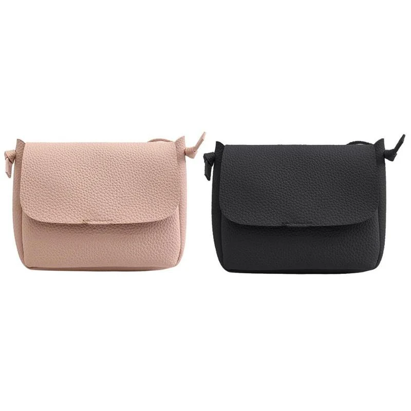 

JHD-2 Pcs Women Clutch Soft Bag PU Leather Messenger Bag Girls Crossbody Shoulder Bag Fashion Mini Handbag Portable Phone Travel