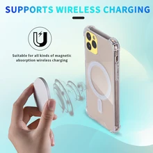 Mgnetic Case For iPhone 12 Magsafing Charger Protective Case For iPhone 12 Pro Max Mini Wireless Charger Transparent Thin Capa