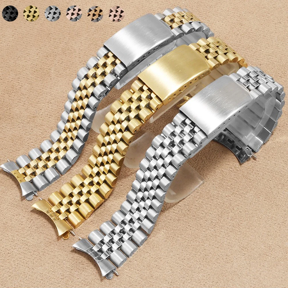 18/19/22/20/24mm Stainless Steel Luxury Strap For Rolex Datejust Date Oyster Perpetual Metal Solid Watch Band Seiko Bracelet | Наручные