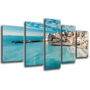 

Landscape Beach Dawn, photo print on wood, modern picture decorative 26010