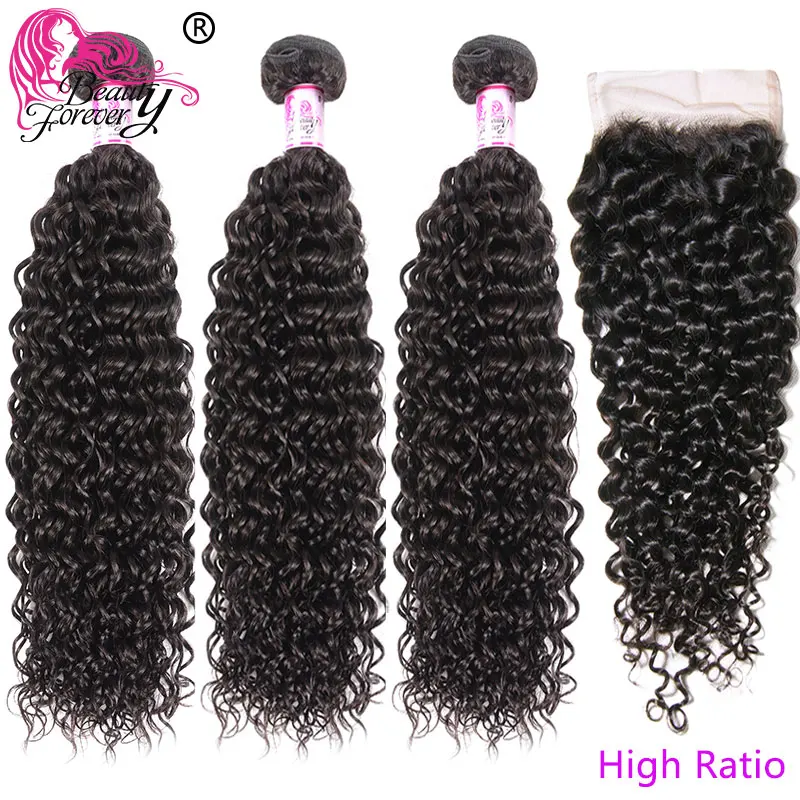 Beauty Forever Brazilian Hair Curly Bundles With Closure Medium