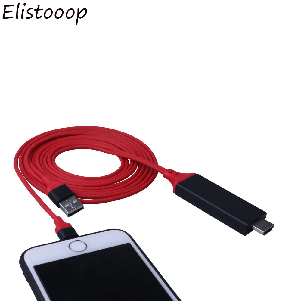 8 контактный HDMI кабель с подсветкой для AVHDMI / HDTV TV цифровой адаптер iPhone X plus 7 Plus 6 6s