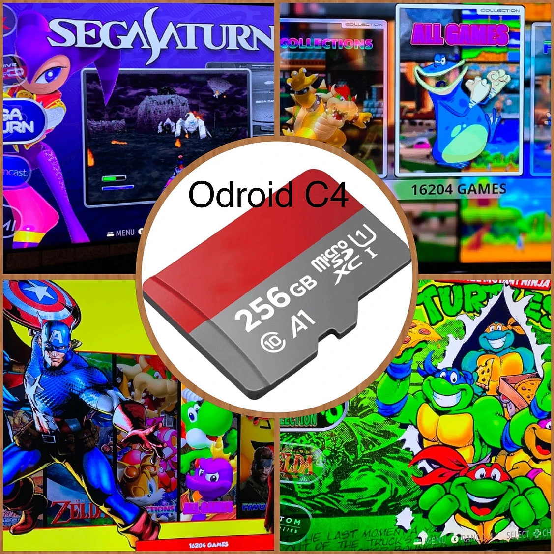 

256GB Odroid C4 EmuElec 3.7 256G 16,000+ Games, SD Card ONLY! Tons Of Fun, Best on Earth. Plug and Play.