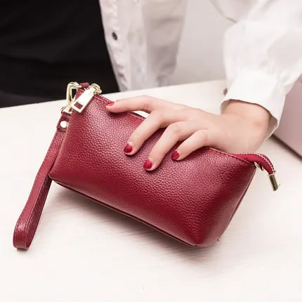 wine red Wmnuo натуральная кожа женская сумка почтальон известный бренд Женская сумка через плечо конверт клатч сумка через плечо кошелек для женщин - Цвет: wine red
