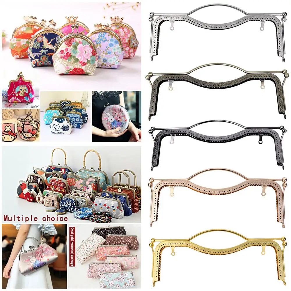 

27cm Metal Arch Flower Purse Bag Frame Kiss Clasp Lock Clip Bags Making Crafts