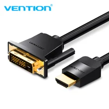 Vention Кабель HDMI-DVI 1m 2m 3m 5m DVI-D 24+ 1 Pin поддержка 1080P 3D Высокоскоростной HDMI кабель для lcd DVD HDTV xbox проектор PS3