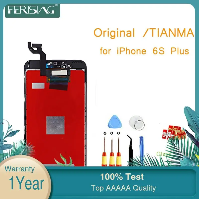 ЖК дисплей 6splus OEM/TIANMA для iphone 6s Plus экран A + стеклянная сенсорная панель дигитайзер