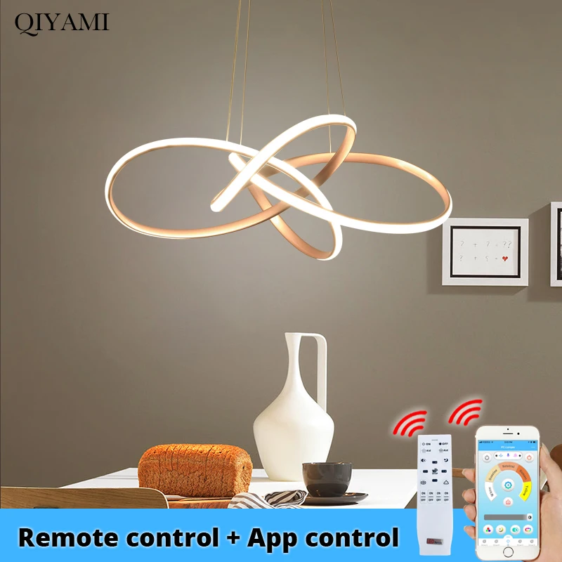 

Creative modern LED pendant lights Kitchen Acrylic+Metal suspension hanging ceiling lamp for dinning room lamparas colgantes