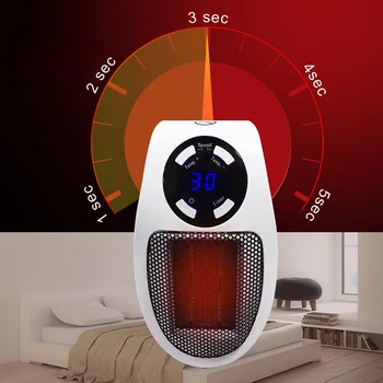 

500W Portable Electric Heater Mini Fan Heater Desktop Household Wall Handy Heating Stove Radiator Warmer Machine for Winter Home