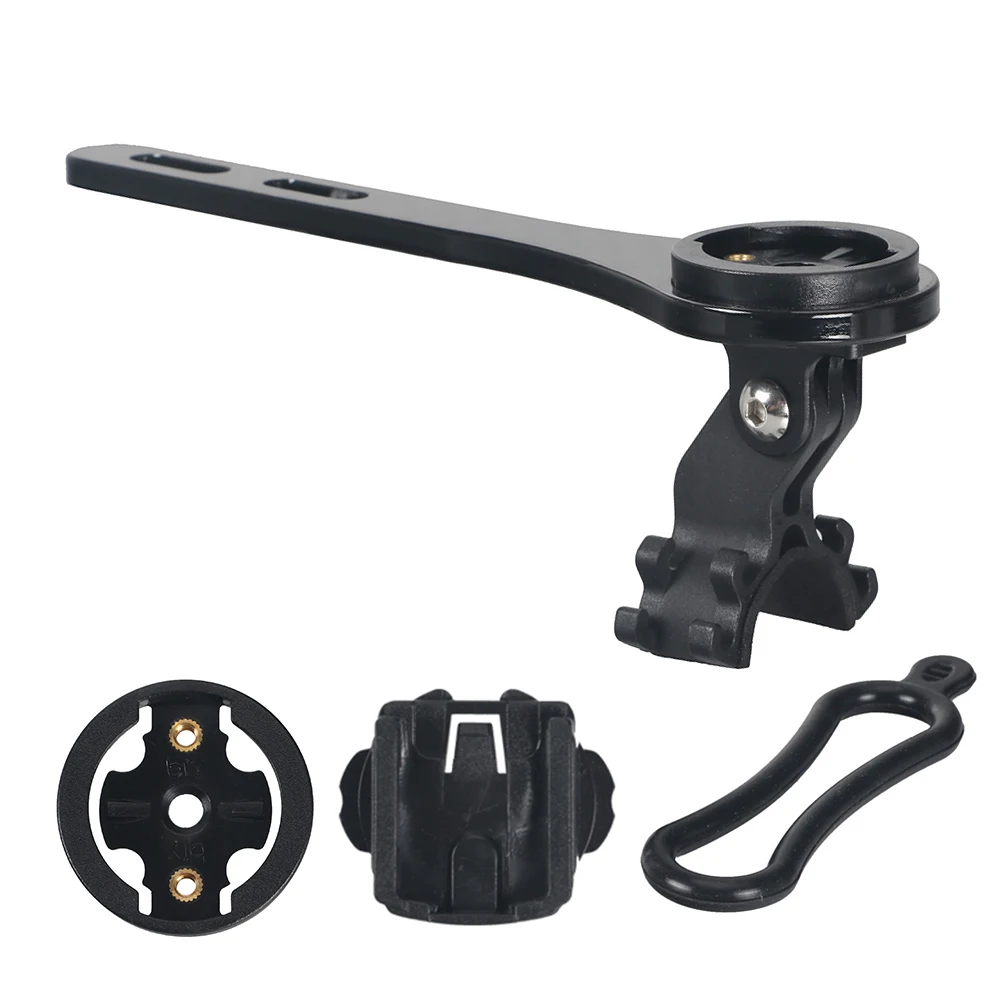 Carbon Fiber Cycling Road Bike Handlebar Stem Computer Mount Bracket with Sports Camera Holder Flashlight Holder for Bryton