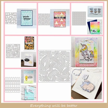 

Geometry Square Lattice Wave Flower Round Line Plastic Stencil Background Drawing Sheet DIY For Scrapbook Decorate Cards New Hot